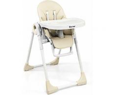 Costway - Chaise Haute Bébé Evolutive Pliable 2 en 1 en PP Hauteur et Angle Réglables avec