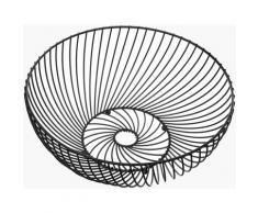 Ac-déco - Corbeille torsadée - D 30 cm x H 12,5 cm - Noir - Livraison gratuite - Noir