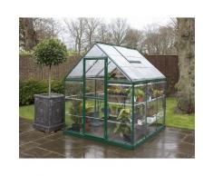 Serre de jardin en polycarbonate Harmony 3,44 m², Couleur Vert, Ancrage au sol Non - longueur : 1m86
