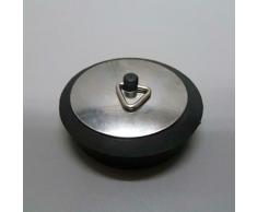 Bouchon d'vier/bidet/baignoire avec embellisseur 42Mm caoutchouc/couverture noire/Saneaplast 320040