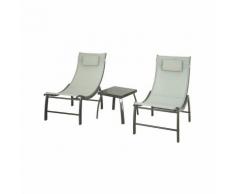 Salon de Jardin Design Ensemble de Jardin 2 Fauteuils et Table,OGS37-HG SoBuy®