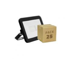 PACK Projecteur LED Extra-Plat Crystal 10W Noir (25 Un) Blanc Neutre 4500K