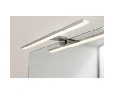 Spot de salle de bains avec éclairage LED - Chrome - 5,2 cm x 50 cm (HxL)