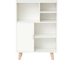 Bibliothèque Commode Style Scandinave Meuble Etages Rangement Multi-espaces de Stockage