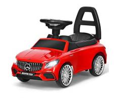 Goplus - Voiture à Pousser pour Enfants, Porteur à Tirer Trotteur pour Bébé, avec Klaxon, Musique,