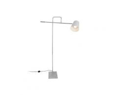 Lampadaire design Lo Destock Blanc Marbre F80179 CHR/WH MAT