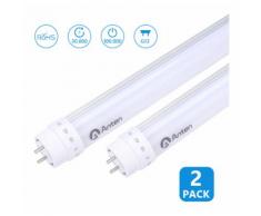 2PCS Tube Néon LED T8 10W 60CM 6000K lampe LED éclairage Intérieur tête d'éclairage