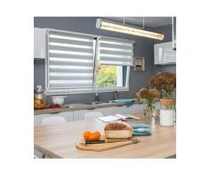 Madecostore - Store enrouleur jour nuit chic sans percer h160cm - Gris - L37 x H160cm - Gris