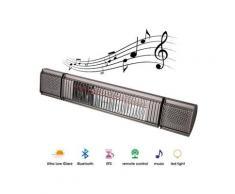 Heat & Beat - Chauffage infrarouge Bluetooth avec haut-parleur et rétroéclairage