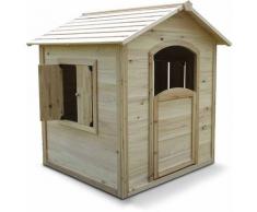 Maisonnette en bois cabane enfants - Marron - Marron