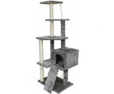 Arbre a Chat Griffoir Grattoir Jouet:Gris - Gris
