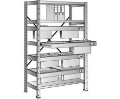 Certeo - Rayonnage emboîtable pour dossiers suspendus - hauteur 1920 mm, châssis à 2 rangées