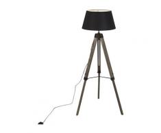 QAZQA rio fl - Lampe de table trépied/tripode Industriel - 1 lumière - H 1400 mm - Marron