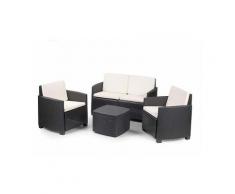 Set salon bas resine etna ref 014411 - 1 tab+1 can+2 faut av cous