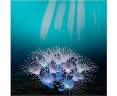 Décoration pour Aquarium Lumineuse, Ornement des Plantes Artificielles pour Réservoir de Poisson,
