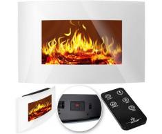 Kesser - ® Cheminée électrique avec chauffage, poêle cheminée murale, télécommande 900 W/1 800 W