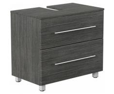 Meuble sous vasque 70 cm avec pieds charbon antique