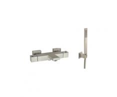 Paini - Mitigeur bain douche thermostatique avec kit pommeau douche Dax, grey acier
