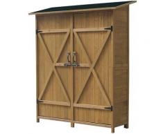 Armoire de jardin "Espacio" - 140 x 49 x 162 cm - Marron