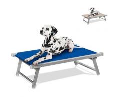 Lit pour chien aluminium niche animaux transat DOGGY | Bleu