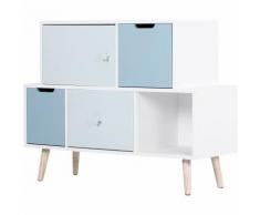Meuble de rangement pour enfant - commode scandinave - 3 tiroirs - placard - niche - dim. 105L x