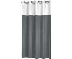Sealskin - Double Rideau de douche - 180x200 cm - Polyester / Coton Gris et Blanc
