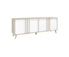 Price Factory - Buffet, enfilade, bahut grand modèle MALMO. Meuble design type SCANDINAVE. Effet
