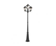 Lampe d'extérieur rurale poteau noir IP44 - La Nouvelle-Orléans 3 Qazqa Classique/Antique, Rustique