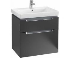 Villeroy et Boch Meuble-lavabo XXL Subway 2.0 A910, Coloris: Laqué noir mat, poignée : argent mat