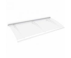 Auvent marquise de porte, 200 x 90 cm, Style Plus, polycarbonate transparent, fixations en acier