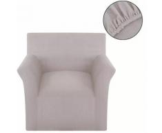 VDTD00616_FR housse de canapé tissu tricoté en polyester extensible beige - Topdeal