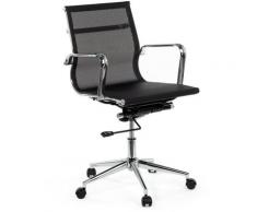 Chaise de Bureau à Roulettes Chrim Noir Polypropylène - Métal - Noir - Sklum