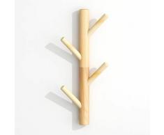 Porte-Manteaux,Crochet de porte de porche de porte-manteau de branche de ménage en bois massif sans