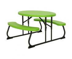 Table Pique-Nique Ovale pour enfants, verte - Lifetime