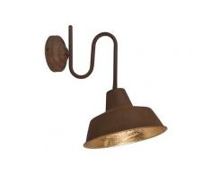 Factory - Applique murale Industriel - 2 lumière - H 410 mm - Brun rouille - Rustique - Éclairage
