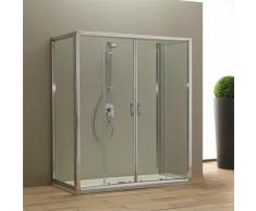 Kiamami Valentina - PORTE DOUCHE GIADA 160X80 CM POUR REMPLACEMENT DE LA BAIGNOIRE