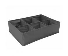Organisateur dressing 6 compartiments gris - space - Gris