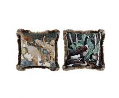 Coussin dkd home decor oiseaux polyester (45 x 45 cm) (2 pcs) - Rogal