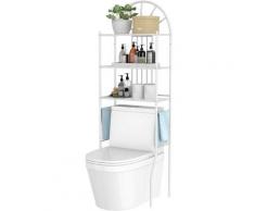 GOPLUS ?tagère de Toilettes, ?tagère au-Dessus de la Toilette ou Lave-Linge à 3 Niveaux, ?tagère de