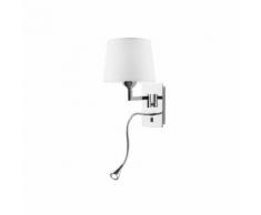 Applique Oxford avec liseuse, Chrome, sans abat jour
