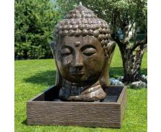 Fontaine de jardin tête de Bouddha 1 m 30 brun