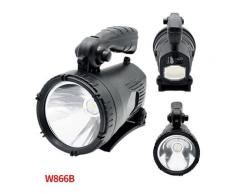Lampe à lumière puissante, lampe led rechargeable par usb, voyant d'avertissement rouge et bleu