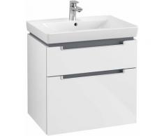 Villeroy et Boch Meuble-lavabo XXL Subway 2.0 A910, Coloris: Blanc brillant, manche : argent mat