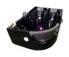 Baignoire Balnèo hydromassage noir 120 x 180 cm 9 jets – Bluebell