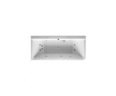Baignoire balnéo Duravit P3 Comforts 1800 x 800 mm, angle gauche, habillage acrylique sans joint,