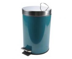 Paris Prix - Poubelle à Pédale 'vitamine Ii' 3l Bleu Canard