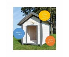 Niche Chien en bois moderne de haute qualité BELLA 222 taille L 86 x 102 x 94 cm