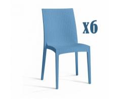 Lot de 6 chaises de jardin empilables en polypropyl