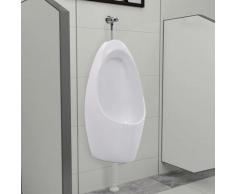 Topdeal VDTD05853_FR Urinoir mural avec système de rinçage Céramique