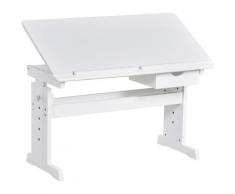 Homcom - Bureau enfant table à dessin pupitre plateau inclinable hauteur réglable dim. 109l x 55P x